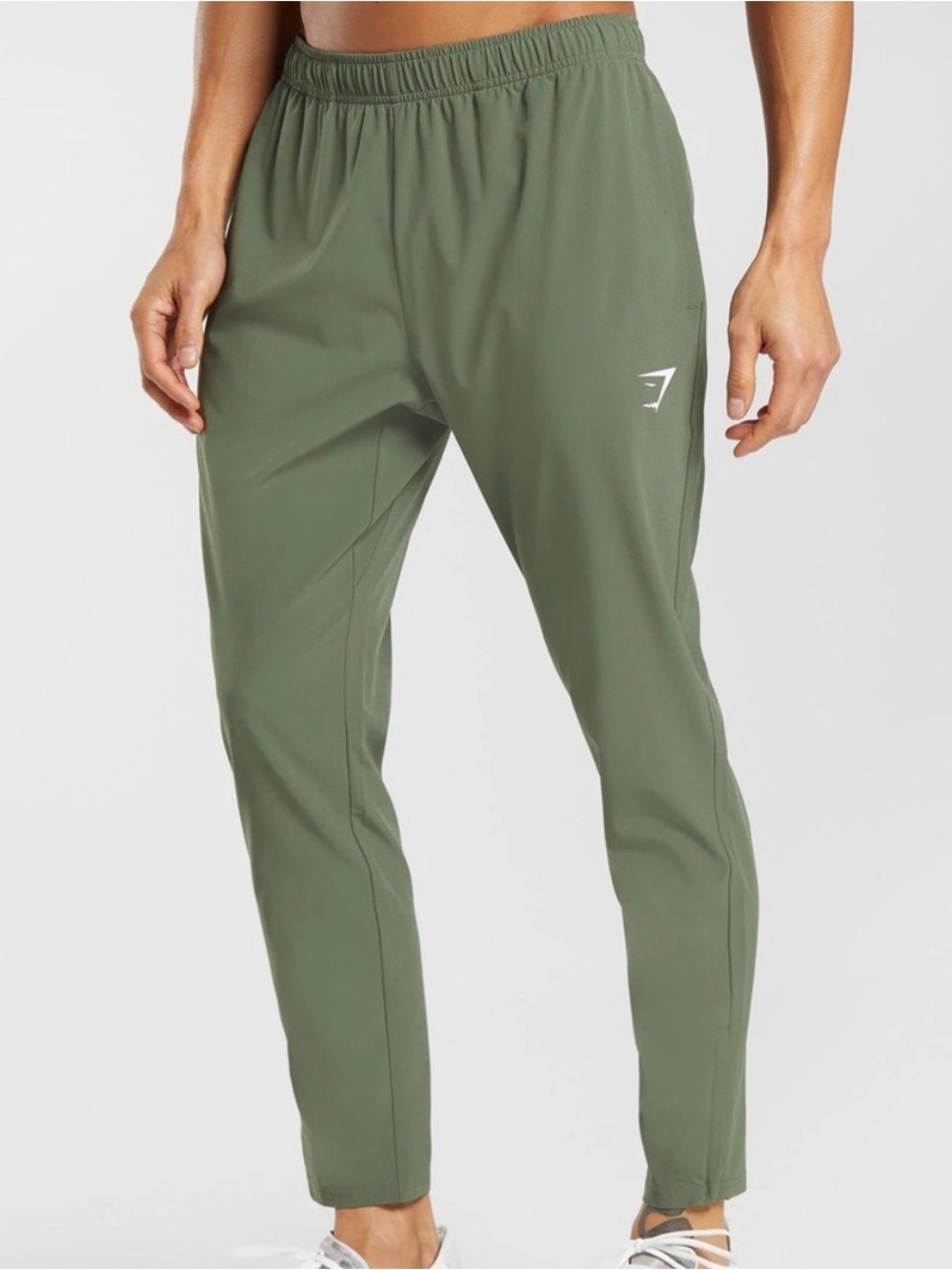 NWT Gymshark Arrival Woven Jogger Pants Lightweight Army Green Men's XS